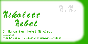 nikolett nebel business card